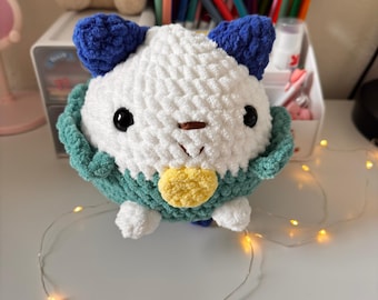 Crochet oshawott plush. amigurumi plushie
