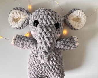 Crochet Baby Elephant plush, amigurumi plushie