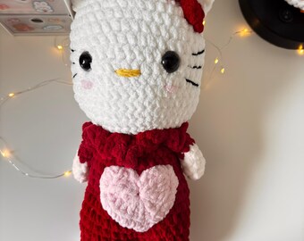 Crochet Jumbo Hello Kitty plush, amigurumi plushie