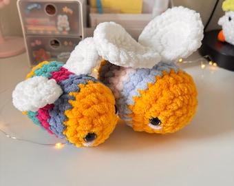 Crochet bee plush, amigurumi bee plushie
