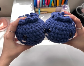 Crochet Blueberries Plushie, amigurumi plush
