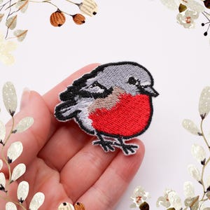 Opstrijkpatch met geborduurde vogel voor kinderen: kleding, tassen, hoeden