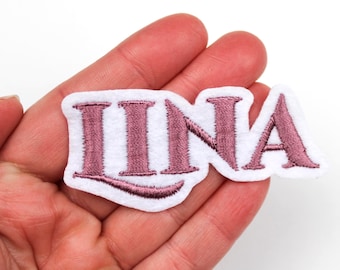 Personalized Gift Name Patch: Custom Embroidered Iron-On Felt Tag for Boxes & Handmade Presents