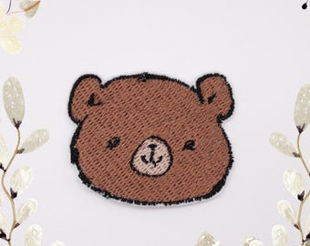 Geborduurde beer opstrijkpatch, appliqué kinderkleding