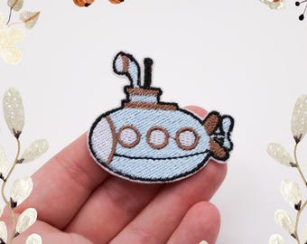 Submarine Embroidered Iron-On Patch, Kids Clothing Decoration