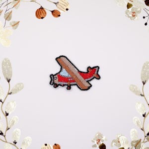 Airplane Embroidered Iron-On Patch: Kids Clothes Accessories