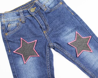 Iron-On Star Knee Patches: Denim Repair, Fashion Fixes (2pcs)