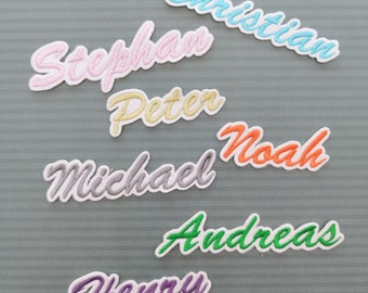 Personalized Iron-On Name Patch: Custom Embroidered Kids Fabric