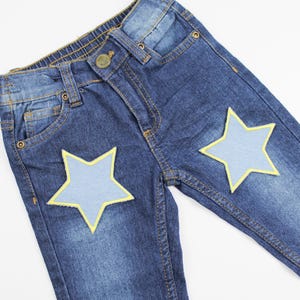 Iron-On Knee Patches: Stylish Denim Repair, Unique Designs (2pcs)