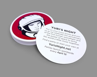 Yuri's Night Classic Brand Stickers
