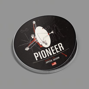 Pioneer Sticker from the Historic Robotic Spacecraft Series