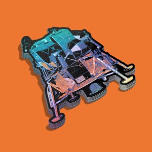 Historic Missions: Apollo LEM Holographic Style Sticker