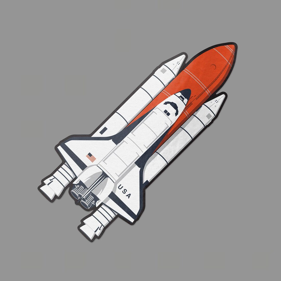 The Space Shuttle Full Stack Sticker - Etsy