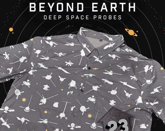 Beyond Earth Historic Space Probes Button-Up Shirts