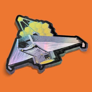 The Space Telescopes: James Webb Holographic Style Sticker