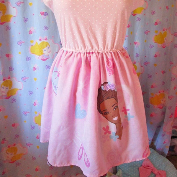 Barbie dress, African American plus size clothing fairy kei XL extra large sweet lolita
