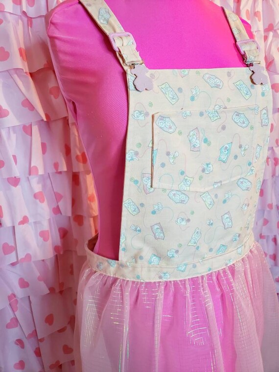 pink overalls skirt