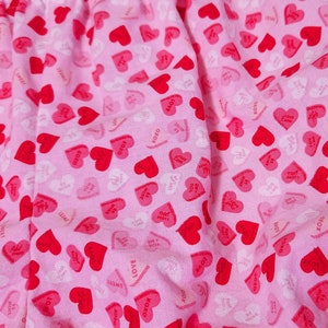 Pink Conversation Hearts lovecore Valentine fairy kei bloomers, size XL image 3