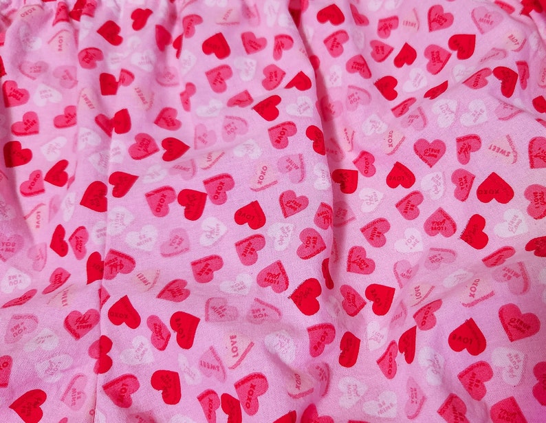 Pink Conversation Hearts lovecore Valentine fairy kei bloomers, size XL image 3