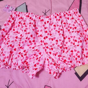 Pink Conversation Hearts lovecore Valentine fairy kei bloomers, size XL image 2