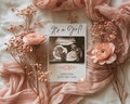 It's a Girl Baby Gender Reveal, Simple Summer Minimalist Social Media Announcement, Editable Modern Digital Pregnancy Announcement Download