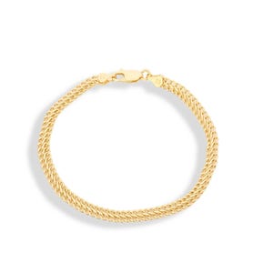 14k Solid Gold Curb Link Bracelet: Bold Chain Jewelry