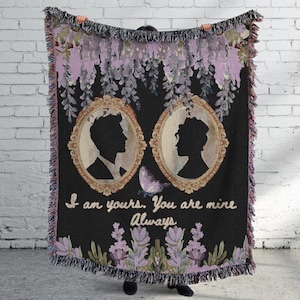 Bridgerton Woven Blanket: Romantic Cotton Throw with Fringed Edges