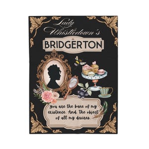 Bridgerton-Inspired Velveteen Blanket, Cozy Home Decor, Gift for Fans, Wedding Present, Autumn/Winter Snuggle