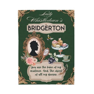 Bridgerton-Inspired Velveteen Plush Blanket, Cozy Home Decor, Gift for Fans, Movie Night Blanket, Elegant Throw for All Occasions