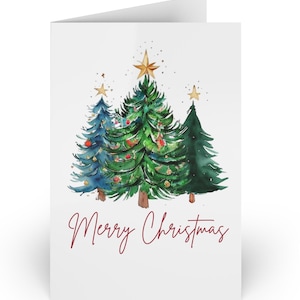 Bezaubernde Weihnachtsgrußkarten, festliche Feiertagskarten für Familie und Freunde, frohes Weihnachtsdesign, 1 oder 10 PACK