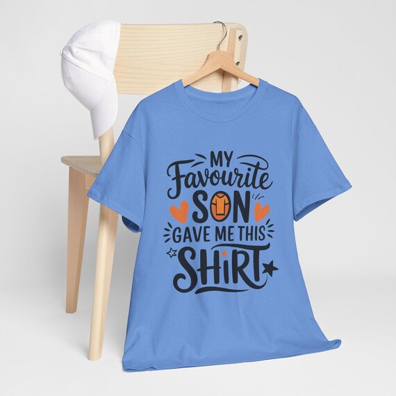 T-shirt en coton épais unisexe amusant Mon fils préféré m'a