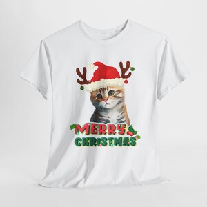 Christmas Cat T-Shirt: Festive Holiday Season Unisex Tee