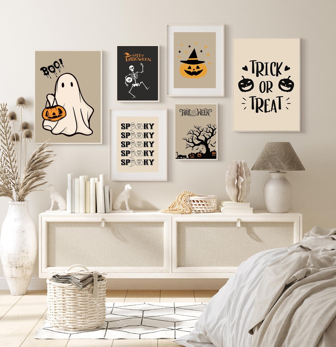 Halloween Gallery Wall Set, Halloween Art Prints, Halloween Poster ...
