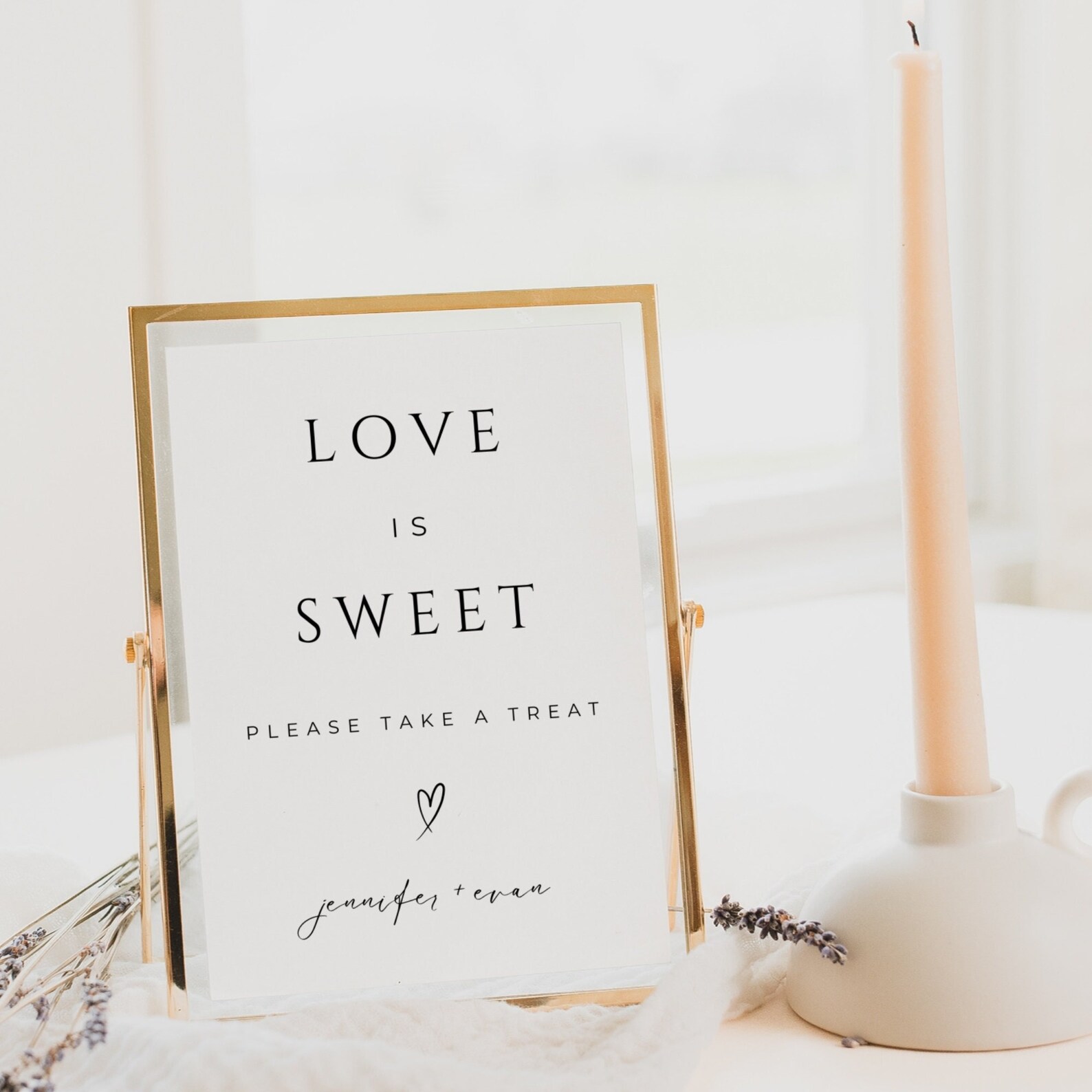 Love is Sweet Sign, Please Take a Treat, Dessert Table Sign Template ...