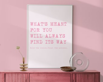 Pink Quote Print: Motivational Affirmation Poster (Digital Download)