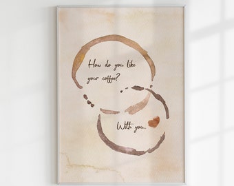 Coffee Stain Mug Poster: Coffee Bar Cafe Print (Digital Download)