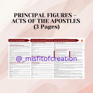 Acts of the Apostles - Principal Figures