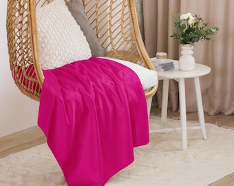 Lalka RÓŻOWA - Kocyk Sherpa - KOLEKCJA KOLORÓW | Przytulny koc | Ultramiękki pluszowy koc | Dostępny w wielu odcieniach