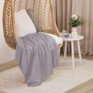Lavender Fog -  Sherpa Blanket - COLOUR COLLECTION | Cozy Throw Blanket | Ultra Soft Plush Blanket | Multiple Shades Available