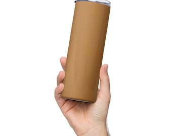 GINGERBREAD Stainless Steel Tumbler – 20 oz Reusable Tumbler with Lid and Metal Straw – Hot and Cold Drinkware – Eco Friendly Gift Idea