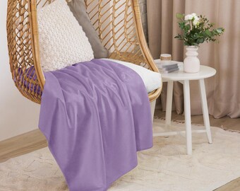 Lavender Haze PURPLE - Koc Sherpa - KOLEKCJA KOLORÓW | Przytulny koc | Ultramiękki pluszowy koc | Dostępny w wielu odcieniach