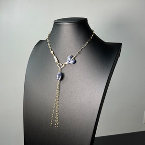 Gold Chain Talavera Heart Necklace | Mexican handmade jewelry | Joyeria Artesanal de Mexico