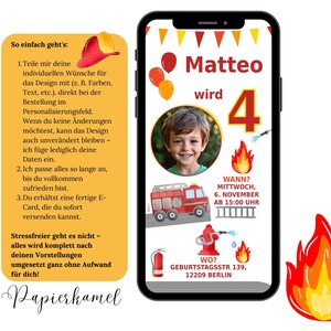 Convite digital para aniversário infantil, cartão eletrônico personalizável, WhatsApp, convite, menino, convite de aniversário do corpo de bombeiros, celular, modelo,