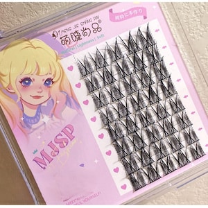 Manga Lashes | Natural Look | Individual Lash | Anime Eyelashes Cluster | Japanese Cosplay Eyelashes