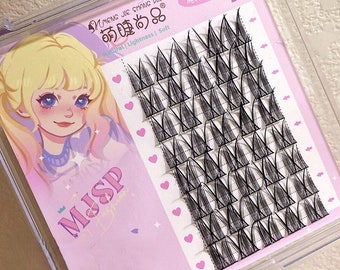 Manga Lashes | Natural Look | Individual Lash | Anime Eyelashes Cluster | Japanese Cosplay Eyelashes
