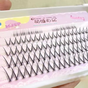 Manga Lashes | Natural Look | Individual Lash | Anime Eyelashes Cluster | Upper Lashes + Lower Lashes
