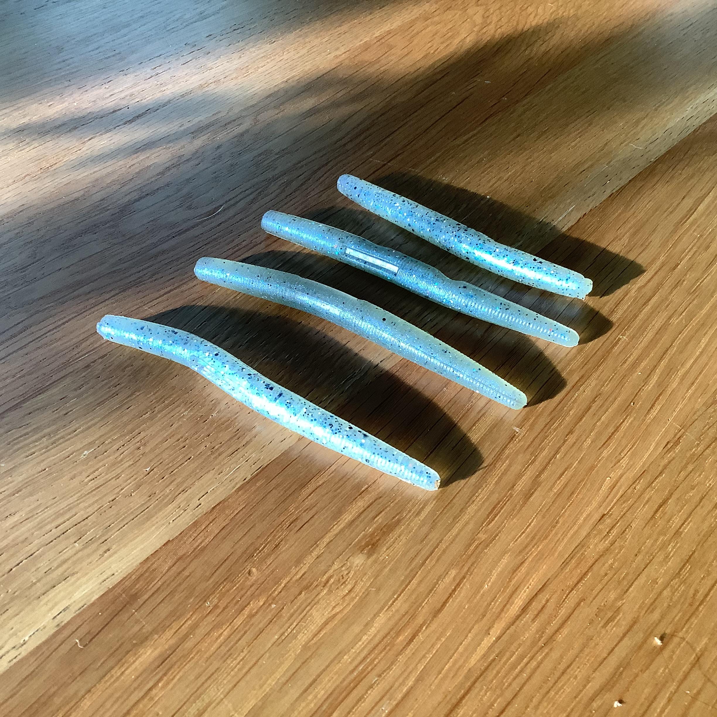 Clear-ish Blue With Glitter Soft Plastic Fishing Lures, Worms (pack of 4) - Etsy Clear-ish Blue With Glitter Soft Plastic Fishing Lures, Worms (pack of 4) - Etsy