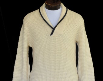 TOWNCRAFT Vintage long length multi-colored geometric gray pink sweater sz XL