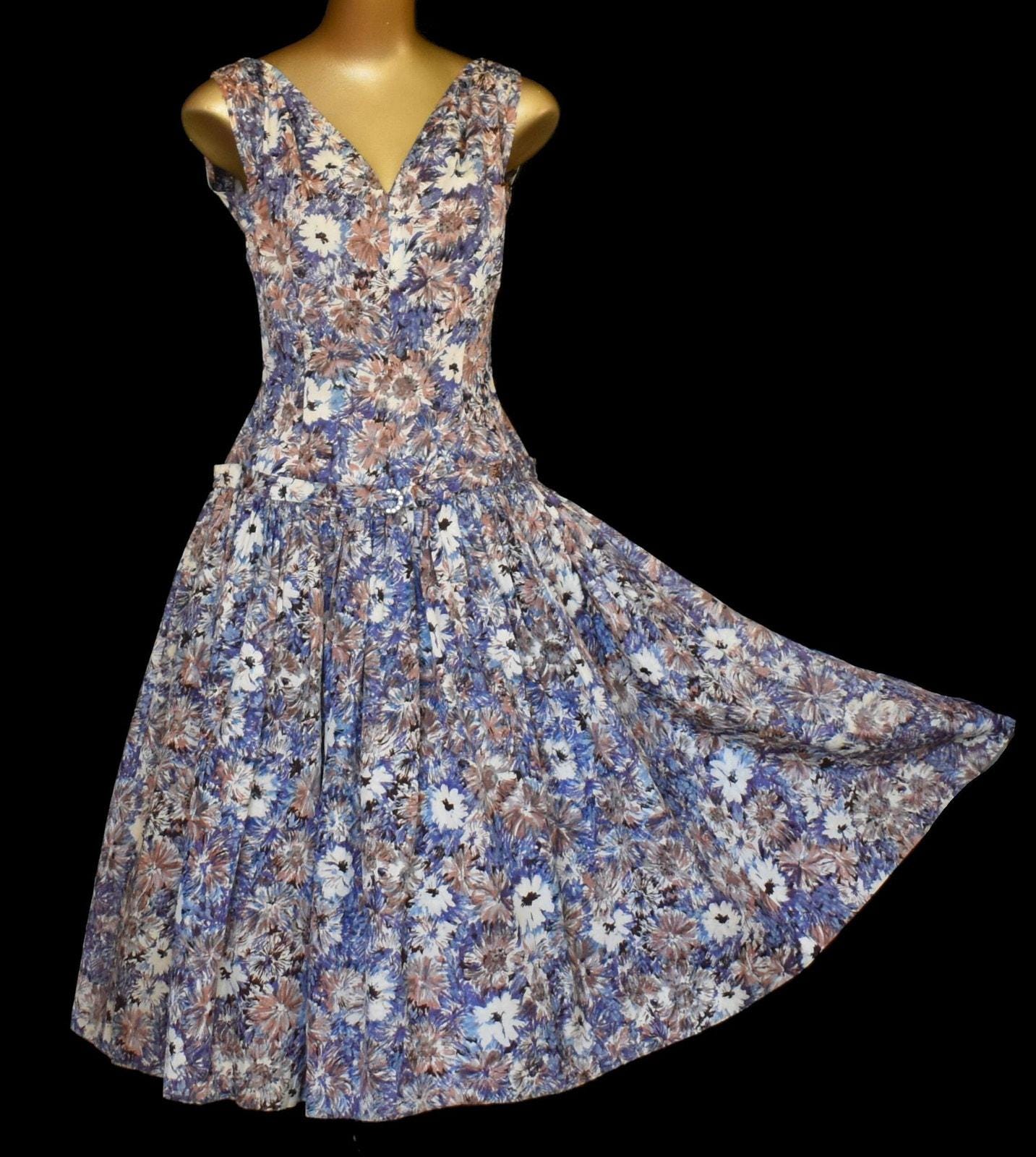 Floral Drop Waist Dress