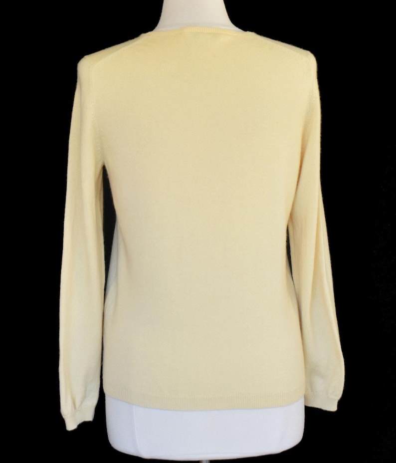 90年代ヴィンテージ ペンドルトン カシミアセーター、ライトトープ ケーブルニット プルオーバーセーター、サイズM ミディアム 画像 5